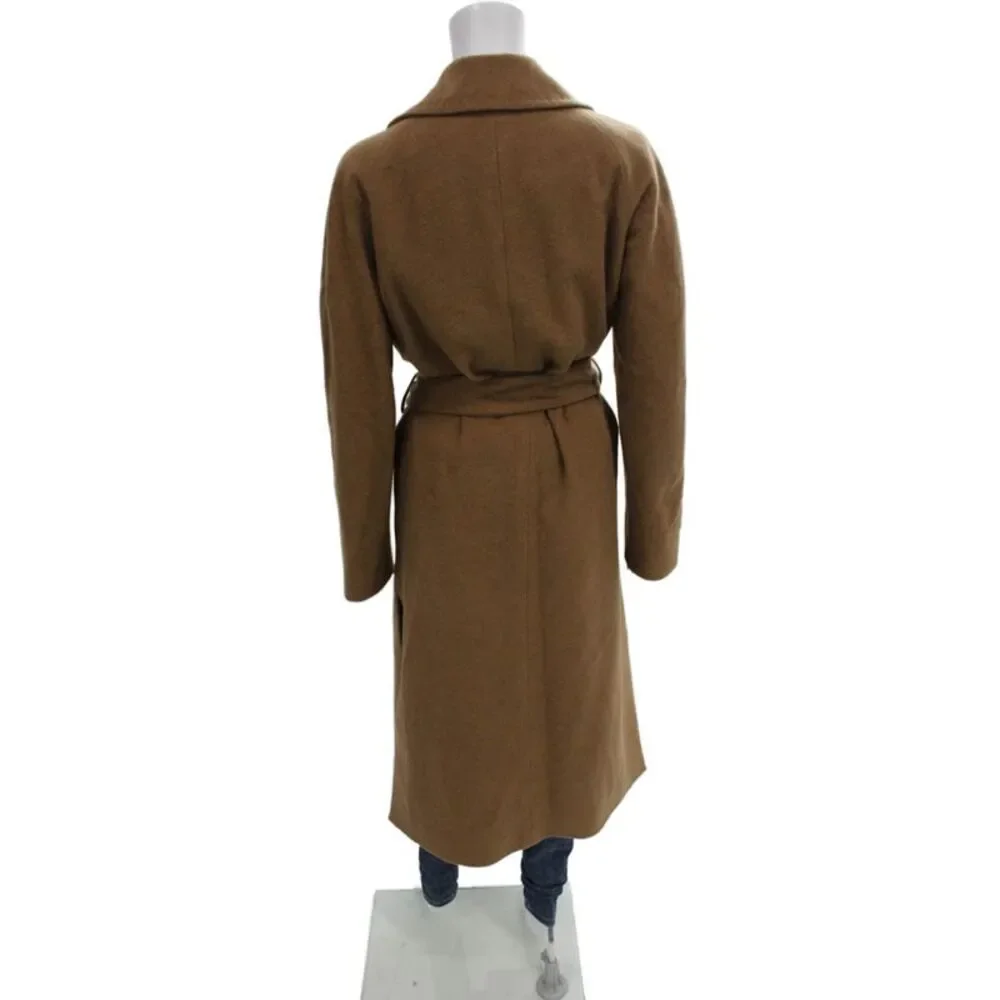 Chiarulli Women Coat Brown Virgin Wool Size 44